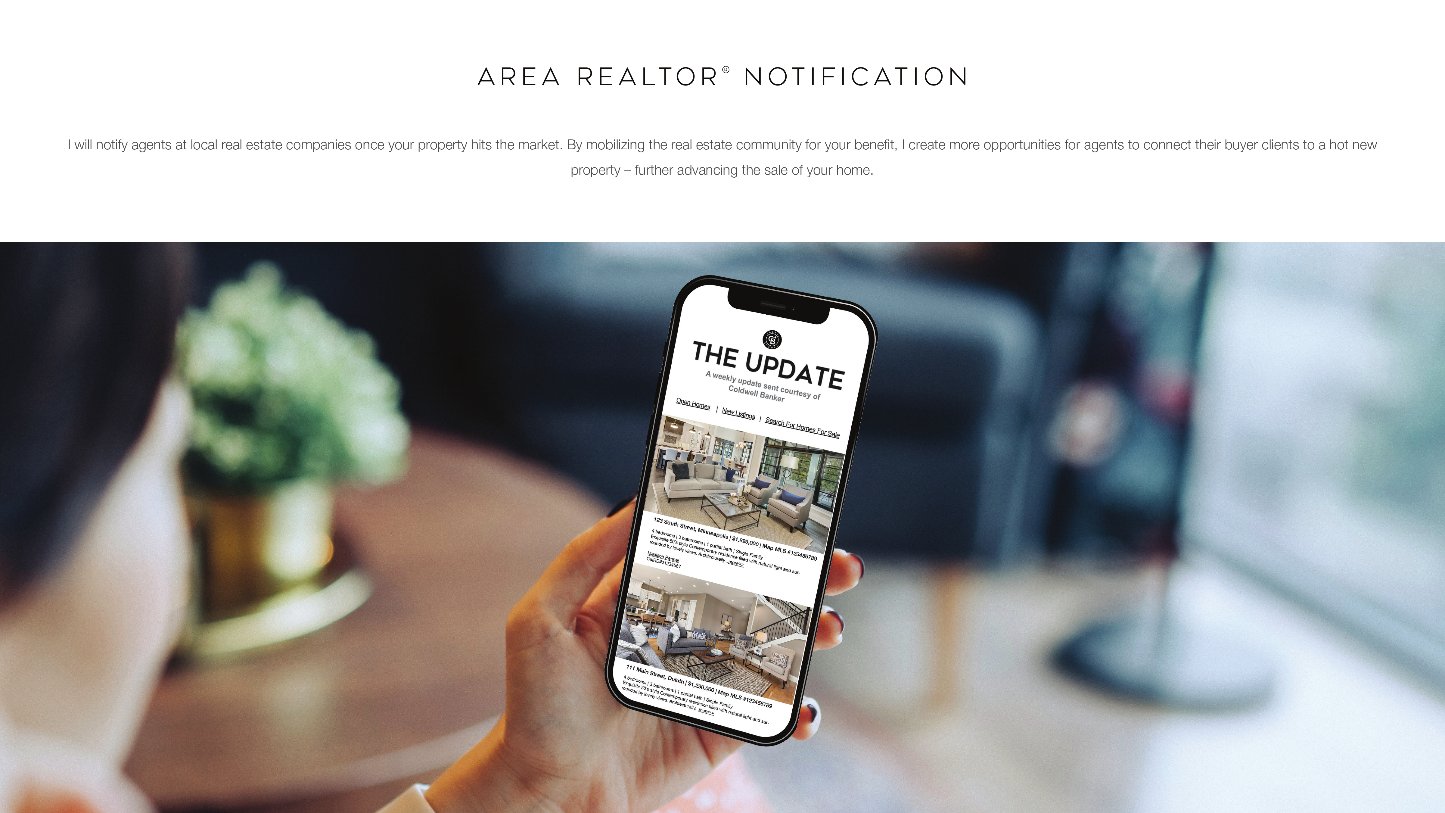 AREA REALTOR NOTIFICATION