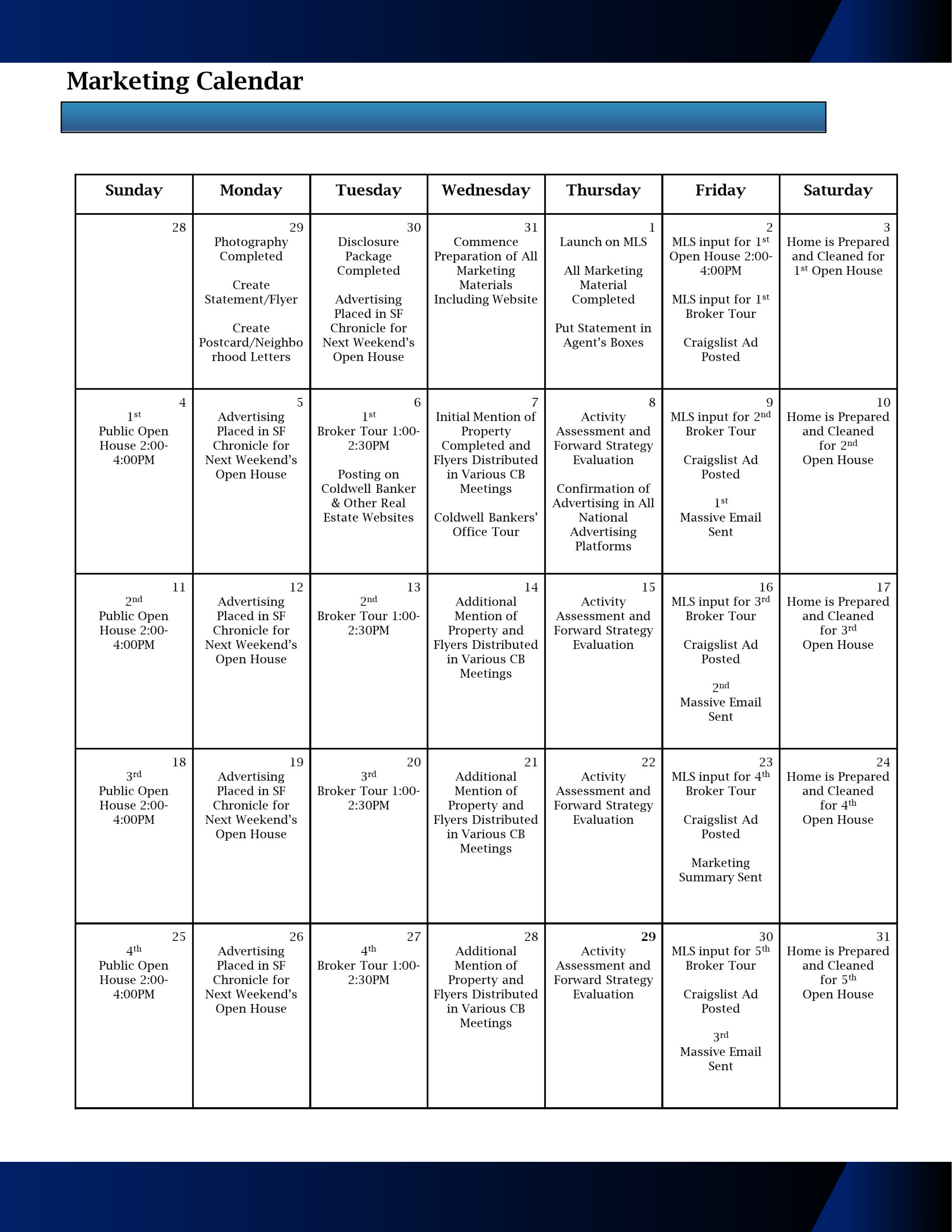 Marketing Calendar