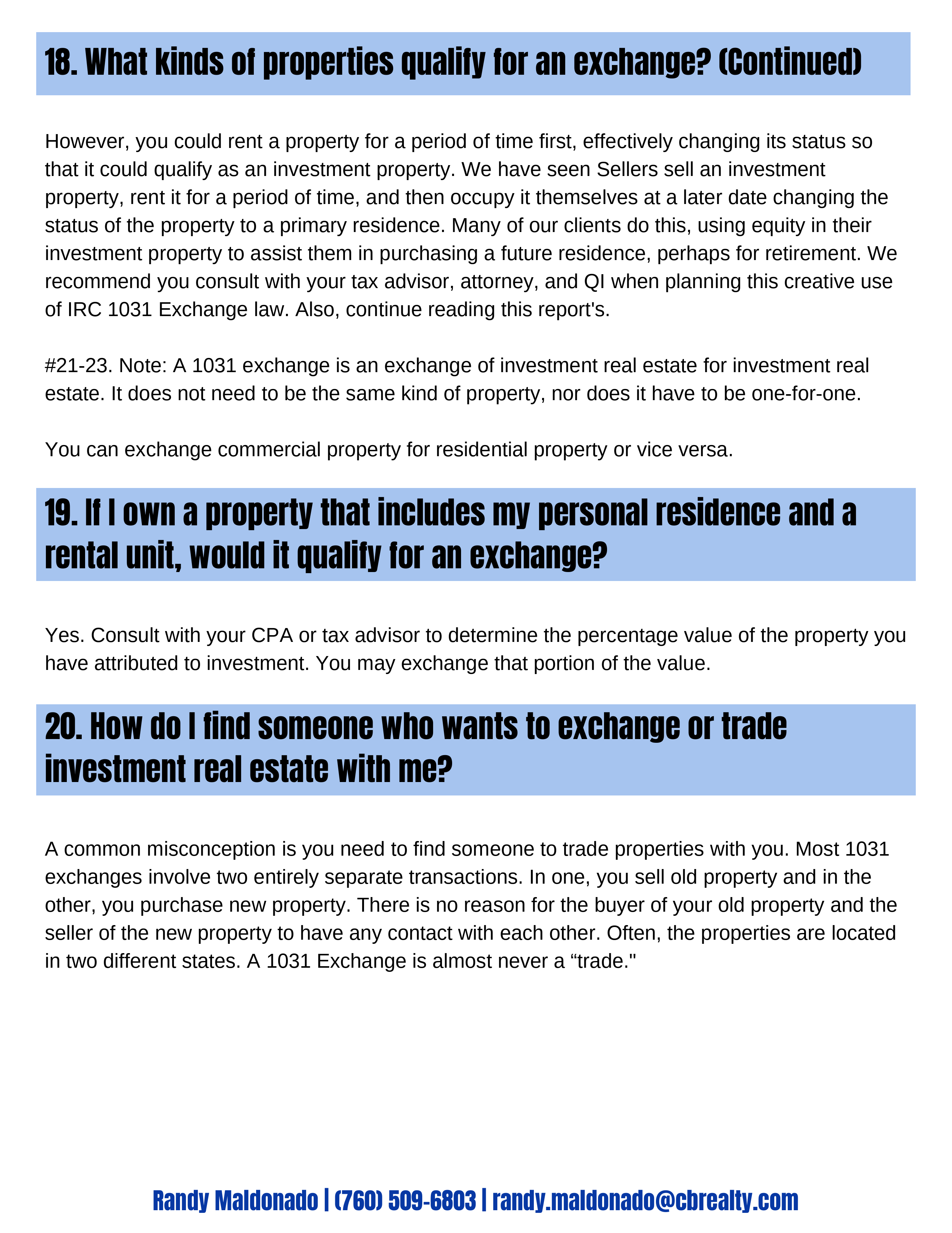 1031 Exchange (8/14)