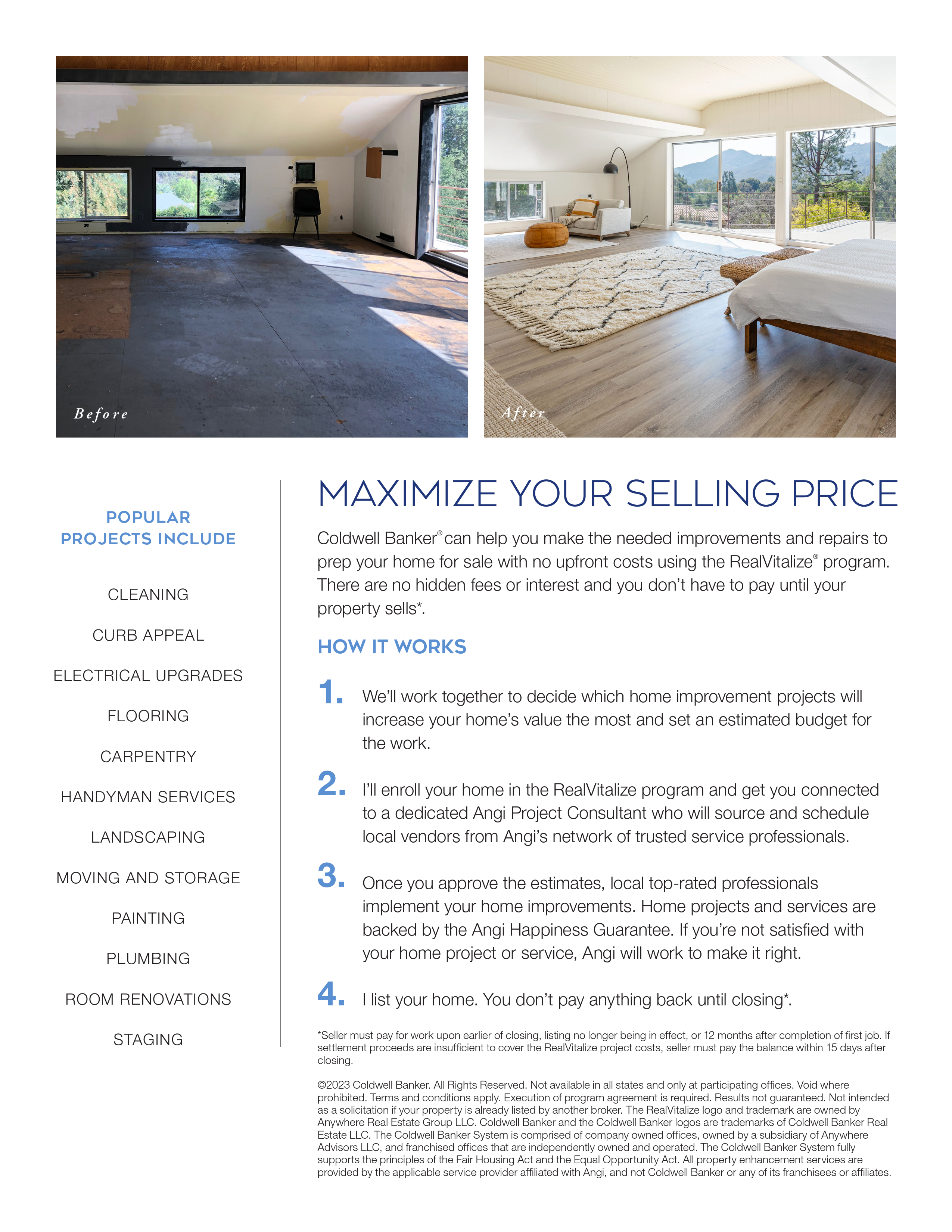 MAXIMIZE SELLING PRICE (RV)